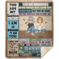 To My Daughter - Personalized Premium Mink Sherpa Blanket 50x60