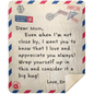 Dear Mom - Personalized Premium Mink Sherpa Blanket 50x60