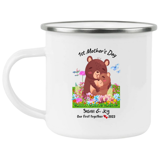 21271 Personalized 1st Mother's Day Enamel Camping Mug