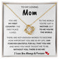 To My Loving MOM | You Are My First Country | Love Knot Necklace
