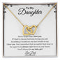 To My Daughter | I Love You | From Dad | Interlocking Heart Necklace