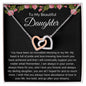 To My Beautiful Daughter | You Have Been An Incredible Blessing | Interlocking Heart Necklace
