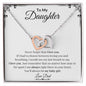 To My Daughter | I Love You | From Dad | Interlocking Heart Necklace