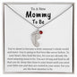To A New Mommy To Be | Keep This Close To Your Heart | Engraved Baby Feet with Birthstone (w/MC)