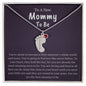 To A New Mommy To Be | Keep This Close To Your Heart | Engraved Baby Feet with Birthstone (w/MC)