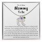 To A New Mommy To Be | Keep This Close To Your Heart | Engraved Baby Feet with Birthstone (w/MC)