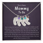 To A New Mommy To Be | Keep This Close To Your Heart | Engraved Baby Feet with Birthstone (w/MC)