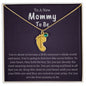 To A New Mommy To Be | Keep This Close To Your Heart | Engraved Baby Feet with Birthstone (w/MC)