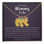 To A New Mommy To Be | Keep This Close To Your Heart | Engraved Baby Feet with Birthstone (w/MC)