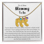 To A New Mommy To Be | Keep This Close To Your Heart | Engraved Baby Feet with Birthstone (w/MC)