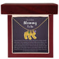 To A New Mommy To Be | Keep This Close To Your Heart | Engraved Baby Feet with Birthstone (w/MC)